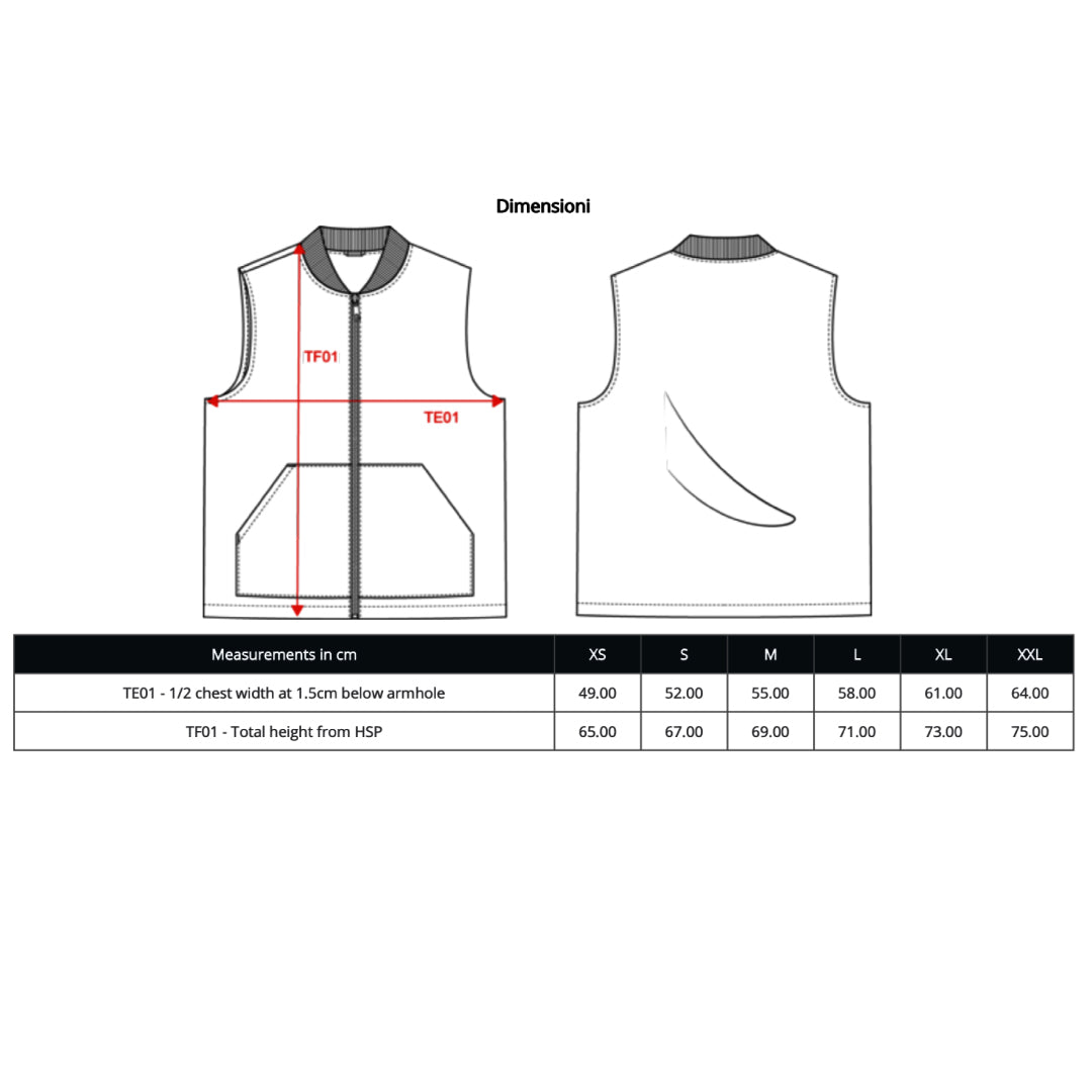 BODYWARMER TWILL BLACK