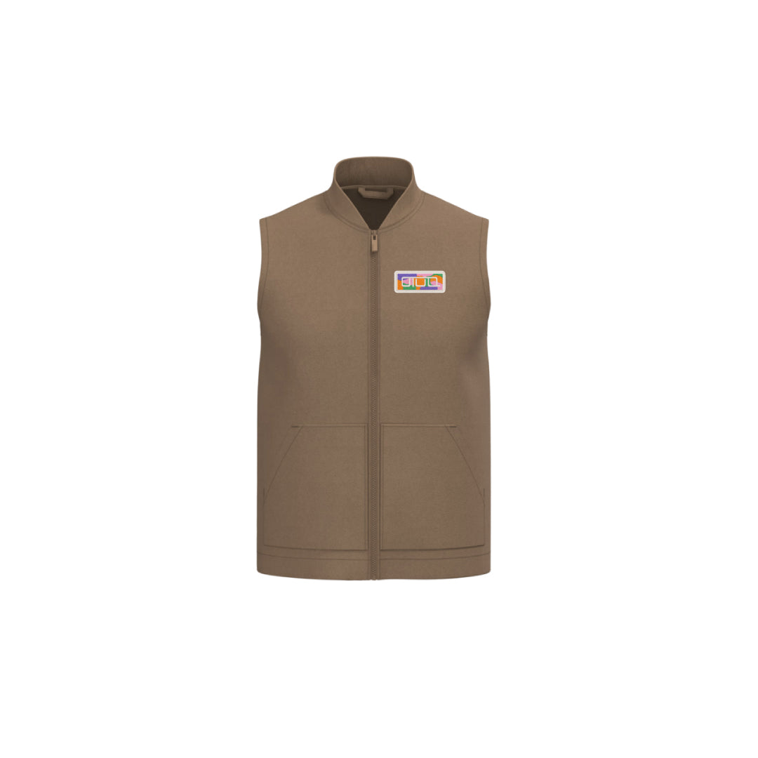 BODYWARMER TWILL SAND