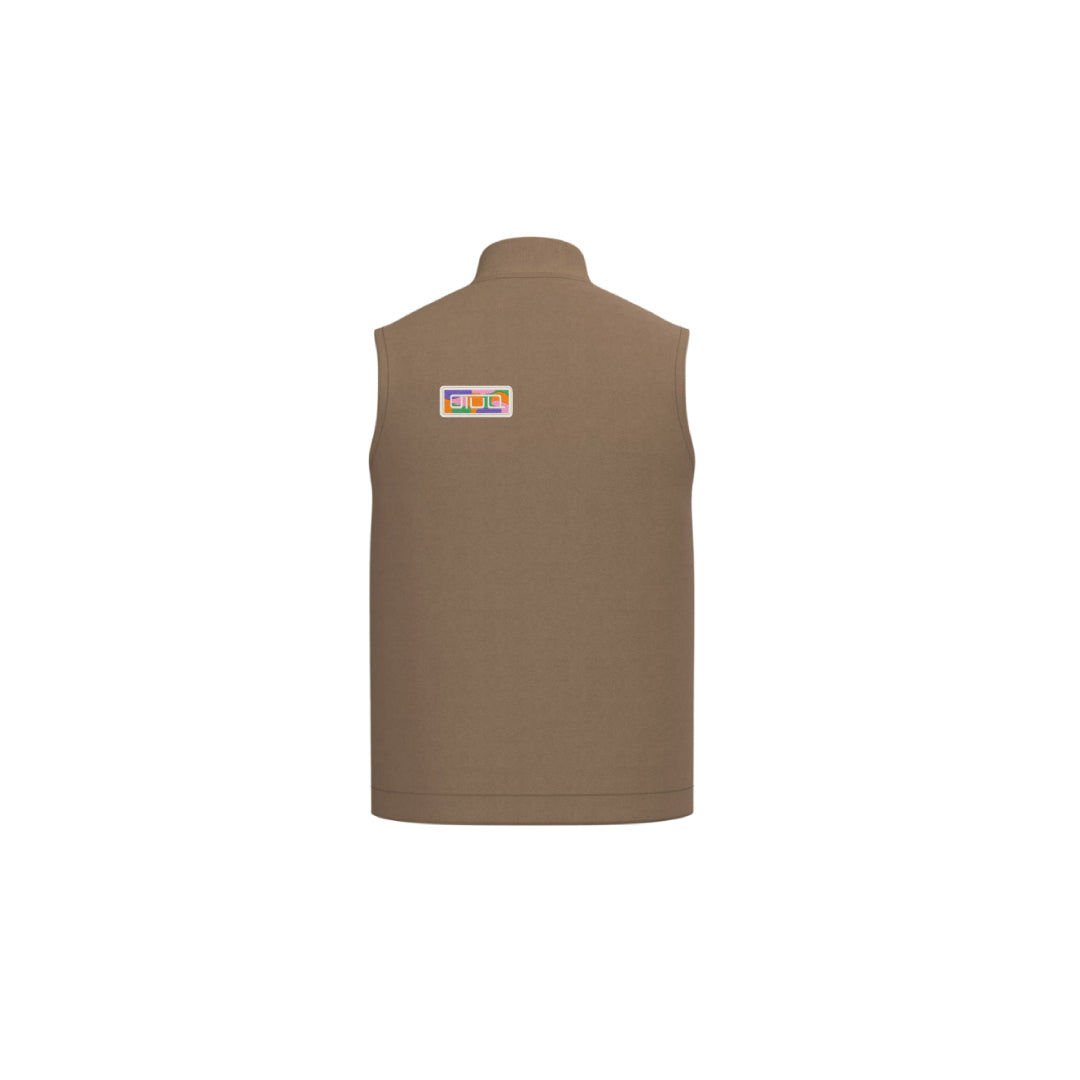 BODYWARMER TWILL SAND